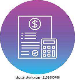 Icono de vector de contabilidad. Se puede usar para imprimir, móviles y aplicaciones web.