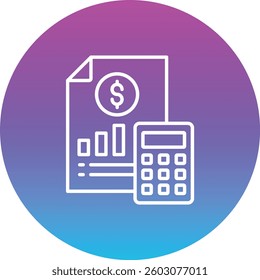 Accounting vector icon. Can be used for printing, mobile and web applications.