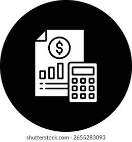 Icono de Vector contable. Se puede utilizar para aplicaciones de impresión, móviles y de Web.