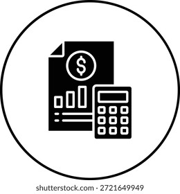 Icono de Vector contable. Se puede utilizar para aplicaciones de impresión, móviles y de Web.