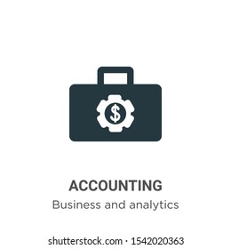 Accounting vector icon on white background. Flat vector accounting icon symbol sign from modern business collection for mobile concept and web apps design.