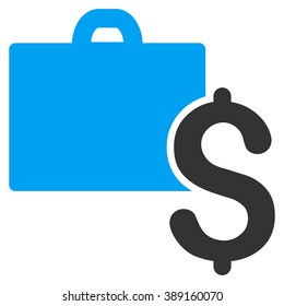 Accounting vector icon. Style is bicolor flat symbol, blue and gray colors, white background.
