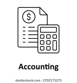Ícone de vetor de contabilidade que pode facilmente modificar ou editar

