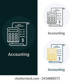 Accounting Vector Illustration Icon Design