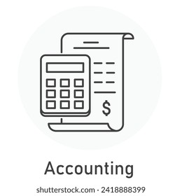 Diseño de iconos de iluminación de vectores de contabilidad