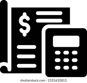 accounting Vector illustration on a transparent background. Premium quality symbols. Glyphs  vector icon for concept and graphic design.
