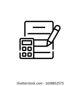 Accounting Vector Line Illustration. Business and Finance icon 