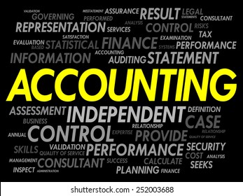 ACCOUNTING word cloud, business concept