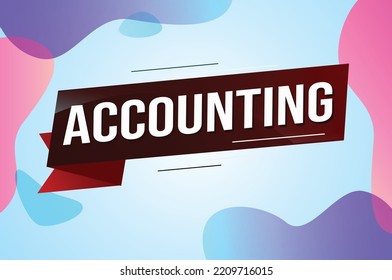 Accounting Word Concept Vector Illustration With Lines 3d Style For Social Media Landing Page, Template, Ui, Web, Mobile App, Poster, Banner, Flyer, Background, Gift Card, Coupon, Label, Wallpaper