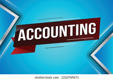 Accounting Word Concept Vector Illustration With Lines 3d Style For Social Media Landing Page, Template, Ui, Web, Mobile App, Poster, Banner, Flyer, Background, Gift Card, Coupon, Label, Wallpaper