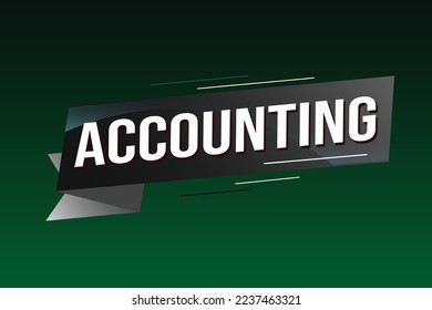 Accounting word concept vector illustration with lines 3d style for social media landing page, template, ui, web, mobile app, poster, banner, flyer, background, gift card, coupon, label, wallpaper