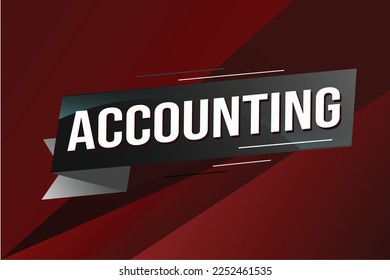 Accounting word concept vector illustration with lines 3d style for social media landing page, template, ui, web, mobile app, poster, banner, flyer, background, gift card, coupon, label, wallpaper