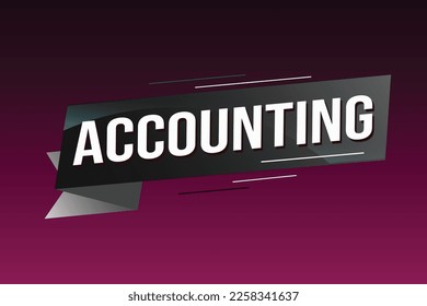 Accounting word concept vector illustration with lines 3d style for social media landing page, template, ui, web, mobile app, poster, banner, flyer, background, gift card, coupon, label, wallpaper