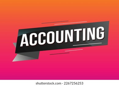 Accounting word concept vector illustration with lines 3d style for social media landing page, template, ui, web, mobile app, poster, banner, flyer, background, gift card, coupon, label, wallpaper