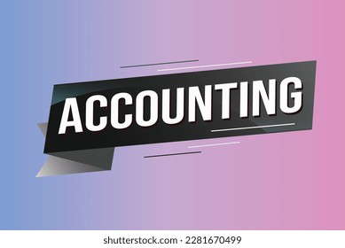 Accounting word concept vector illustration with lines 3d style for social media landing page, template, ui, web, mobile app, poster, banner, flyer, background, gift card, coupon, label, wallpaper