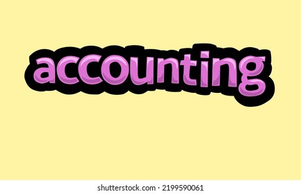 Diseño de vector de escritura CONTABLE en un fondo amarillo muy simple y muy fresco