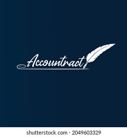 Accountract Signature Modern Logo Design