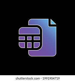 Accounts blue gradient vector icon