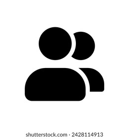 Accounts changing black glyph ui icon. Sharing access to online source. User interface design. Silhouette symbol on white space. Solid pictogram for web, mobile. Isolated vector illustration