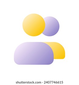 Accounts changing flat gradient two-color ui icon. Sharing access to online source. Customer options. Simple filled pictogram. GUI, UX design for mobile application. Vector isolated RGB illustration