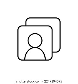 Accounts icon isolated on white background. Profile symbol modern, simple, vector, icon for website design, mobile app, ui. Vector Illustration