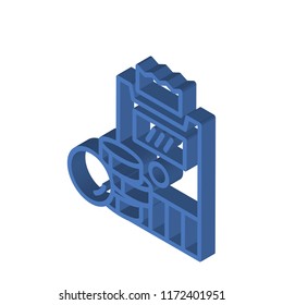 Accounts isometric left top view 3D icon