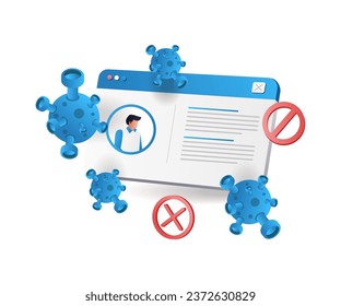 The account's personal data was attacked by a virus
