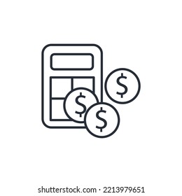 accounts thin line icons. Vector illustration isolated on white. Editable stroke