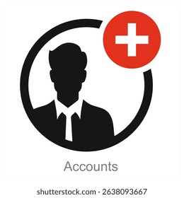 Accounts vector icon concept design