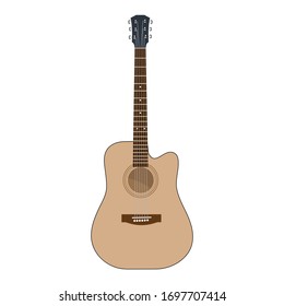 Accoustic Guitar musical instrument illustration