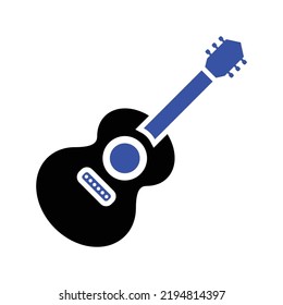 Accoustic Guitar Vector Icon Illustration