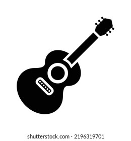 Accoustic Guitar Vector Icon Illustration