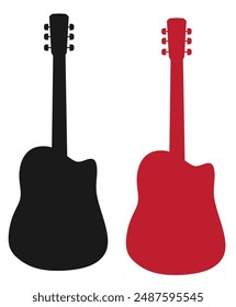 Accoustic Guitar Vector, Illustration of Musical Instrument