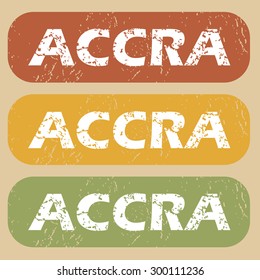 Accra on colored background