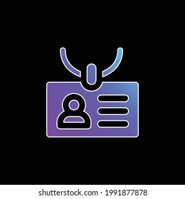 Accreditation blue gradient vector icon
