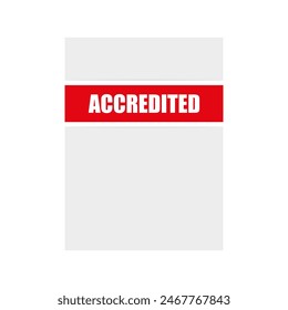 Accreditation Day paper, vector art illustration.