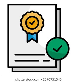 Accreditation Icon Element For Design