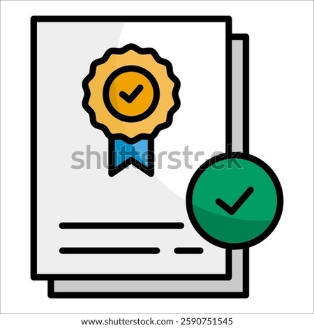 Accreditation Icon Element For Design