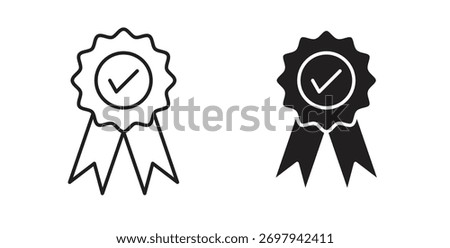 Accreditation icon line. eps 10 vector illustration