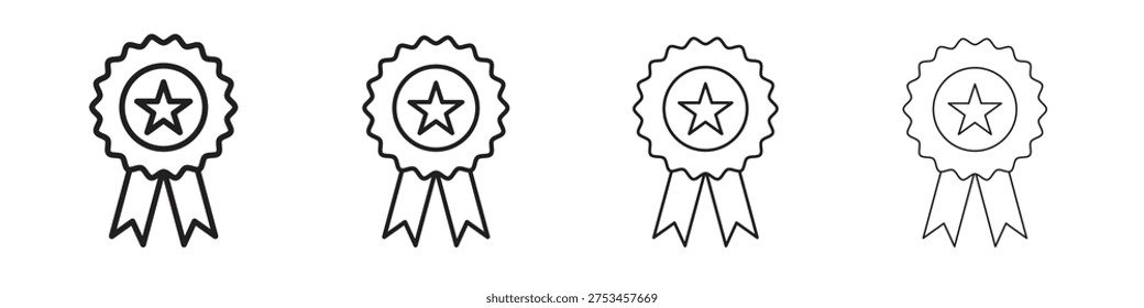 Accreditation icon outline vector. outline icons collection.
