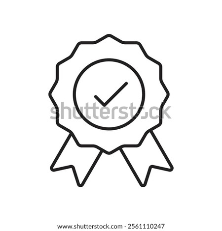 Accreditation icon Outline vector line symbol