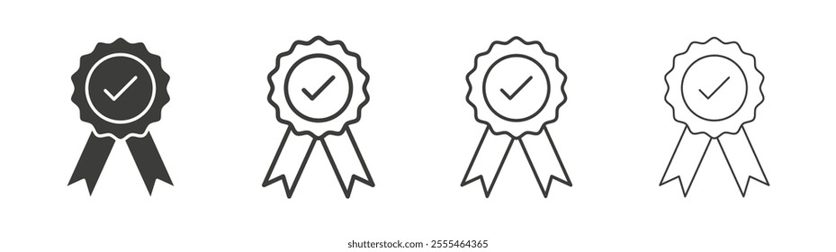 Accreditation icon pack. vector illustration