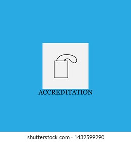 accreditation icon sign signifier vector