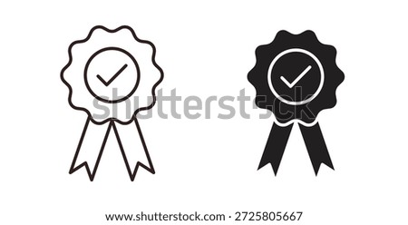 Accreditation icon symbol. Vector EPS 10. line and glyph icon