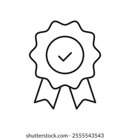 Accreditation icon vector isolated on white background.
