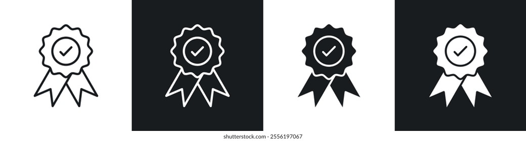 Accreditation linear icon set for app, and web design.