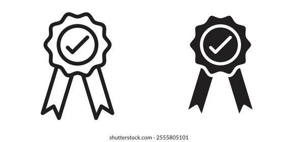 Accreditation liner icon vector set.
