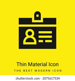 Icono mínimo de material amarillo brillante de acreditación