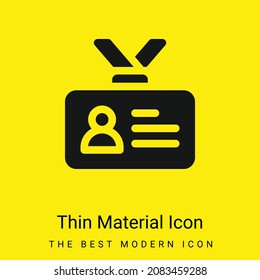 Icono mínimo de material amarillo brillante de acreditación