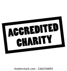ACCREDITED CHARITY stamp on white
